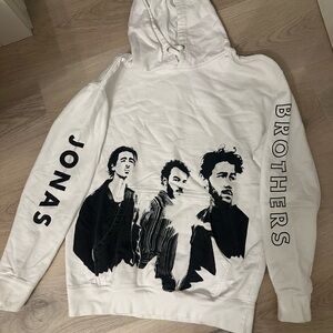 White Jonas Brothers Five Albums, One Night, The Tour Hoodie
